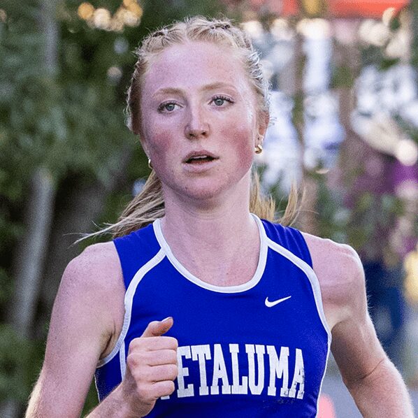Runner in blue Petaluma uniform