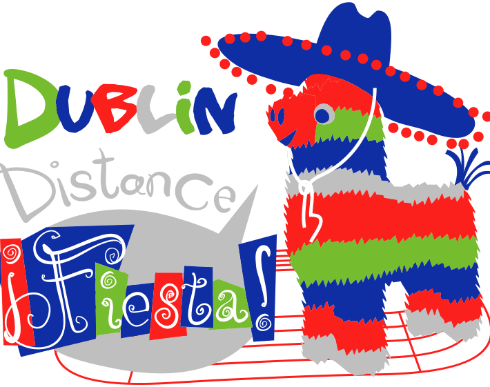 Dublin Distance Fiesta logo with colorful piñata