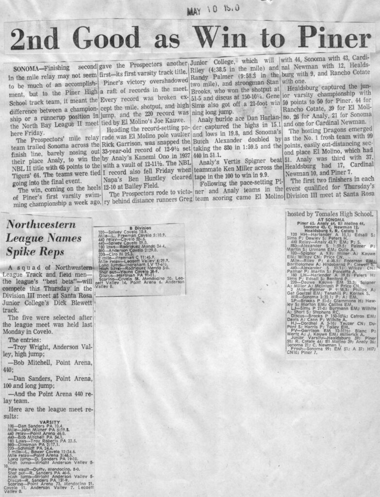 Old newspaper page featuring various articles and advertisements.