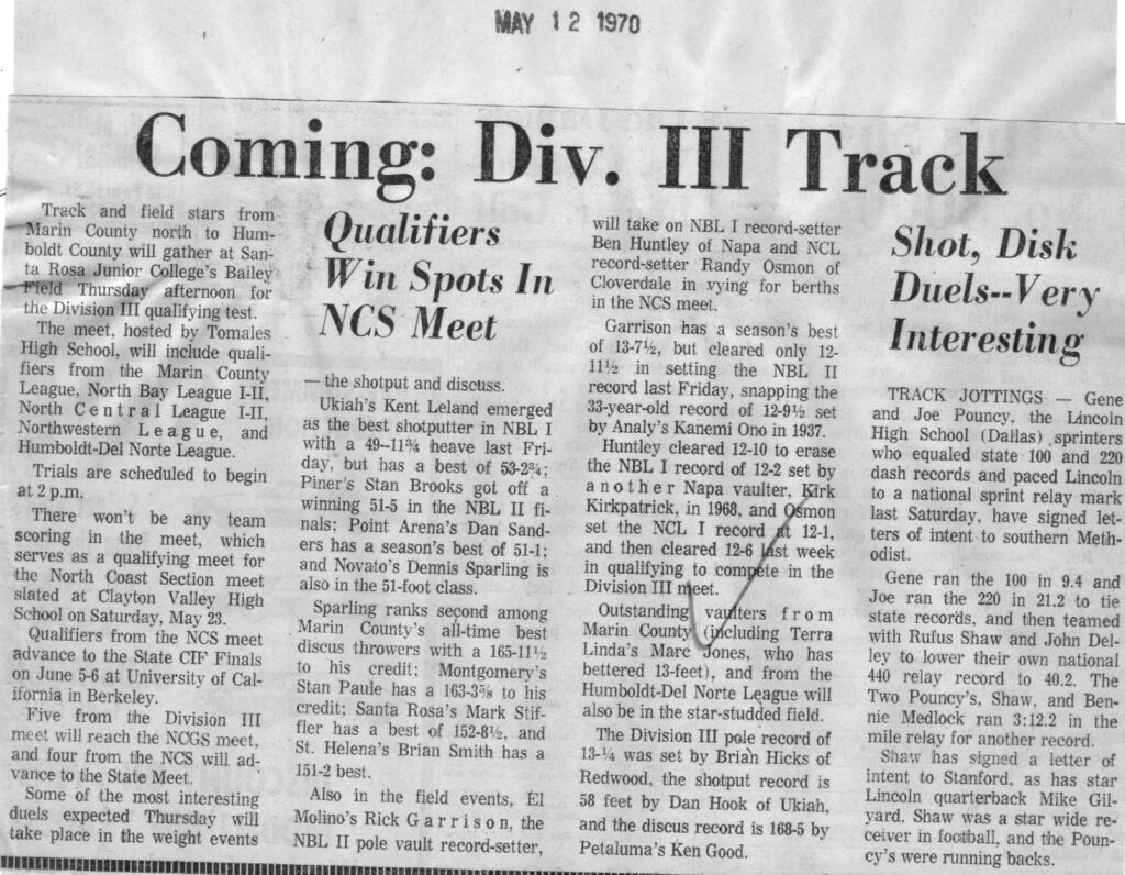 New Division III track qualifiers announced for upcoming NCS meet.