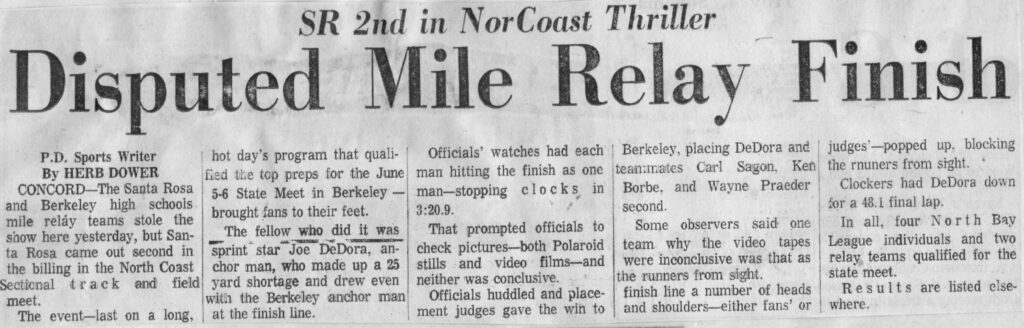 Newspaper clipping about Panther Quartet earning a dead heat in a contest.