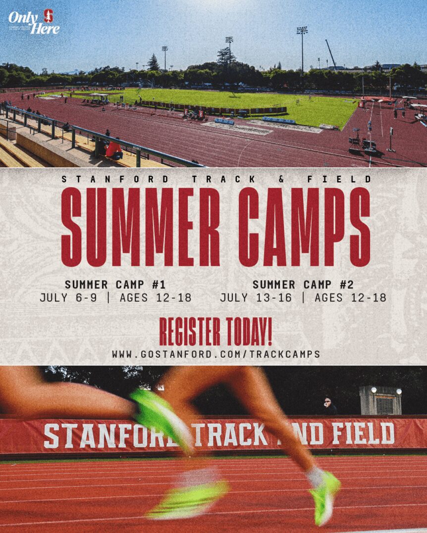 Stanford track and field summer camps poster